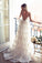 Lace A Line Sexy Spaghetti Straps Backless Beach Vintage Illusion Wedding Dresses RS349