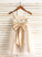Shelby Sash With Knee-Length Square Junior Bridesmaid Dresses A-Line Tulle Neckline Bow(s)