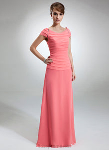 Scoop Floor-Length Ruffle Neck Emily A-Line Beading Mother Bride Chiffon With of Dress the Mother of the Bride Dresses