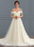 Robin Train Ball-Gown/Princess Tulle Lace Court Wedding With Dress Wedding Dresses Off-the-Shoulder Ruffle