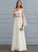 Lace Beading Wedding A-Line Dress Chiffon Neck Floor-Length Sequins Wedding Dresses With Scoop Elianna