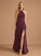 Silhouette Embellishment Fabric Neckline SplitFront Floor-Length Length HighNeck A-Line Damaris Bridesmaid Dresses