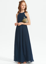 Load image into Gallery viewer, Chiffon Ruffle A-Line Junior Bridesmaid Dresses Scoop Neck Lindsay Floor-Length With