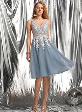 Load image into Gallery viewer, Meadow Prom Dresses V-neck A-Line Tulle Knee-Length