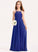 Junior Bridesmaid Dresses Vivian Neckline Lace Square Floor-Length Chiffon A-Line