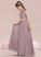Floor-Length Junior Bridesmaid Dresses Melany Scoop Neck A-Line Chiffon