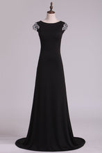 Load image into Gallery viewer, 2024 Evening Dresses Bateau Mermaid Spandex With Beads Open Back