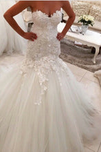 Load image into Gallery viewer, 2024 Sweetheart Wedding Dresses Tulle Mermaid/Trumpet With Applique