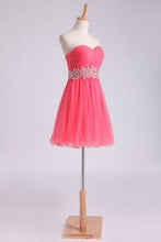 Load image into Gallery viewer, 2024 Homecoming Dress Sweetheart Pleated Bodice A Line Short/Mini Tulle