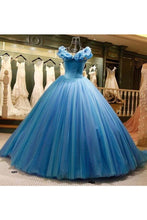 Load image into Gallery viewer, 2023 Off The Shoulder Ball Gown Tulle Quinceanera Dresses Sweep Train
