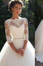 Load image into Gallery viewer, Modest Wedding Dress Tulle Country Wedding Dresses For Brides Sexy Lace Wedding Gowns RS145