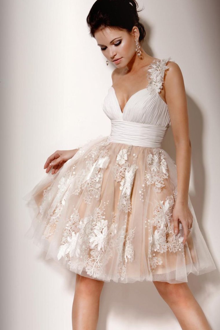 2024 One Shoulder Homecoming Dresses Tulle With Applique And Ruffles Knee Length