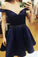 2023 Satin With Pockets Homecoming Dresses A-Line Off-The-Shoulder