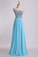 2024 Sweetheart Prom Dresses A-Line Chiffon Floor Length With Beading/Sequins