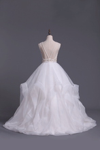 Load image into Gallery viewer, 2024 Scoop Ball Gown Tulle With Beading Floor Length