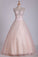 2024 A Line Prom Dresses Sweetheart Tulle With Beading Lace Up