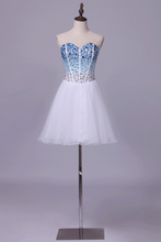 Load image into Gallery viewer, 2024 Sweetheart Homecoming Dresses A Line With Beads Short/Mini