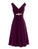 Simple-dress V Neck A-Line Knee Length Chiffon Bridesmaid Dresses RS477