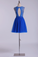 2024 Romantic Bateau A Line Mini Homecoming Dresses Beaded Bodice Tulle