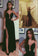 A Line Black Beads Chiffon Prom Dresses with Appliques Split Long Evening SRS20380