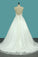 2024 Spaghetti Straps Tulle Wedding Dresses With Applique And Sash Court Train Open Back