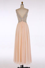 Load image into Gallery viewer, V-Neck Prom Dresses Long Prom Dresses Chiffon Evening Dresses