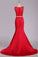 2024 Bateau Prom Dresses Mermaid Two Pieces Satin & Lace With Beading