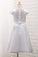 2023 New Arrival Satin A Line Scoop Flower Girl Dresses With Handmade Flowers