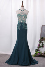 Load image into Gallery viewer, 2024 Sexy Spaghetti Straps A Line Prom Dresses With Beading