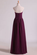 Load image into Gallery viewer, 2024 Notched Neckline Bridesmaid Dresses Floor Length With Ruffles Chiffon