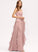 Length CascadingRuffles Floor-Length V-neck Ruffle Fabric Silhouette Embellishment Neckline A-Line Paula Bridesmaid Dresses