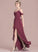 Length Floor-Length Neckline V-neck Fabric Bow(s) Embellishment A-Line CascadingRuffles Silhouette SplitFront Tess Bridesmaid Dresses