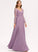 Length Fabric Floor-Length Straps Silhouette Lace A-Line Neckline V-neck Breanna Natural Waist A-Line/Princess Bridesmaid Dresses