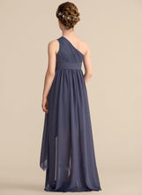 Load image into Gallery viewer, A-Line Nellie One-Shoulder Chiffon Asymmetrical With Ruffle Junior Bridesmaid Dresses