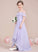 Isabel Ruffles Junior Bridesmaid Dresses Off-the-Shoulder With A-Line Chiffon Asymmetrical Cascading