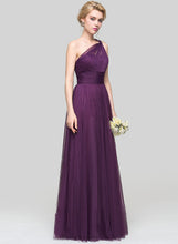 Load image into Gallery viewer, Length A-Line Fabric Silhouette Embellishment Neckline One-Shoulder Floor-Length Ruffle Yvonne Bridesmaid Dresses