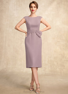 With Liz the Bride Mother Ruffle Sheath/Column Mother of the Bride Dresses of Scoop Sequins Neck Chiffon Dress Knee-Length