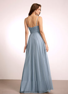 Embellishment A-Line Length Floor-Length Silhouette Fabric Lace Neckline V-neck Briana Bridesmaid Dresses