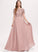 Sequins ScoopNeck Floor-Length Silhouette Embellishment A-Line Length Fabric Neckline Ryann Bridesmaid Dresses