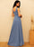 Fabric Neckline Length Asymmetrical Embellishment V-neck A-Line Silhouette Bow(s) Ruffle Mireya Floor Length Bridesmaid Dresses