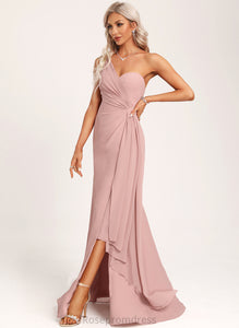 Embellishment Ruffle A-Line Fabric One-Shoulder Neckline Length Floor-Length Silhouette Paula A-Line/Princess One Shoulder Bridesmaid Dresses