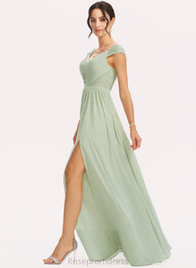 V-neck Silhouette A-Line Embellishment Lace SplitFront Length Fabric Floor-Length Neckline Giovanna V-Neck Bridesmaid Dresses