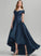 Lace Ball-Gown/Princess Prom Dresses Alexis Sequins With Satin Asymmetrical Scoop