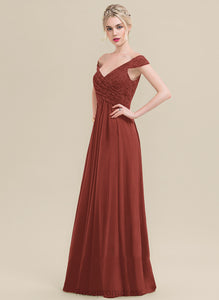 Fabric Silhouette A-Line Embellishment Length Off-the-Shoulder Floor-Length Neckline Ruffle Sarah Sleeveless High Low Bridesmaid Dresses