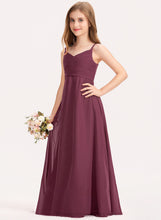 Load image into Gallery viewer, Junior Bridesmaid Dresses Chiffon A-Line Sweetheart Floor-Length With Ruffle Eliana