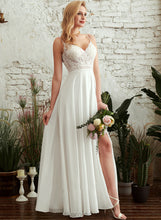 Load image into Gallery viewer, With Split V-neck Floor-Length Kaydence Front Wedding Dresses Dress Wedding A-Line