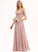 Length Neckline CascadingRuffles Empire Fabric Embellishment Floor-Length Silhouette V-neck Ursula Knee Length Natural Waist Bridesmaid Dresses