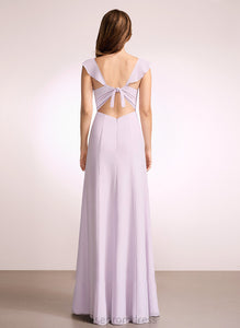 Silhouette Floor-Length A-Line Neckline Length Ruffle Fabric SquareNeckline Embellishment Juliet Bridesmaid Dresses