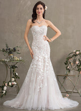 Load image into Gallery viewer, Court Sweetheart Tulle Amara Wedding Dresses Lace Train Dress Wedding Trumpet/Mermaid