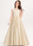 Satin Amiah Junior Bridesmaid Dresses Scoop Ball-Gown/Princess Lace Neck Floor-Length